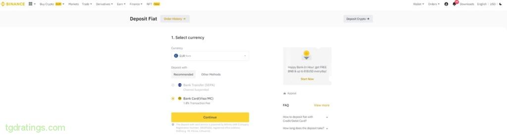 Depósito en EUR