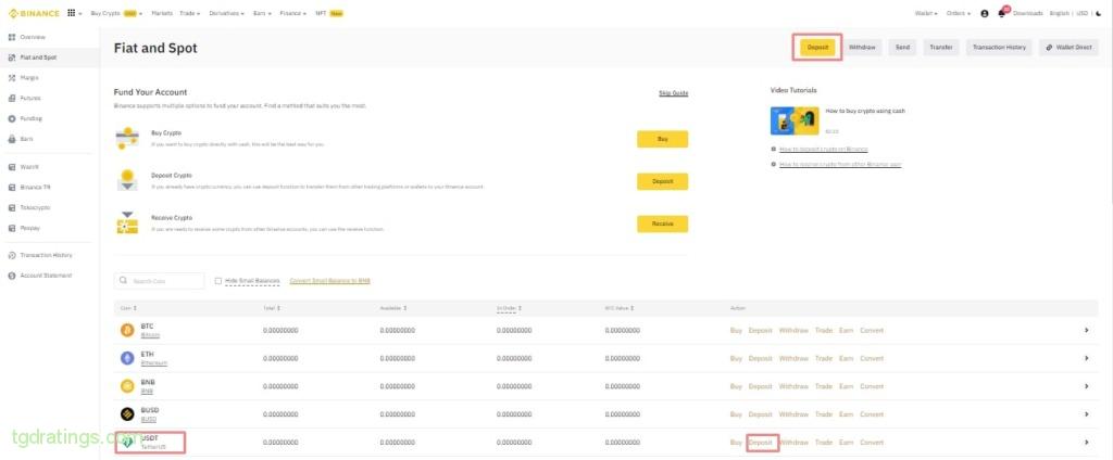 Elegir una moneda en la exchange