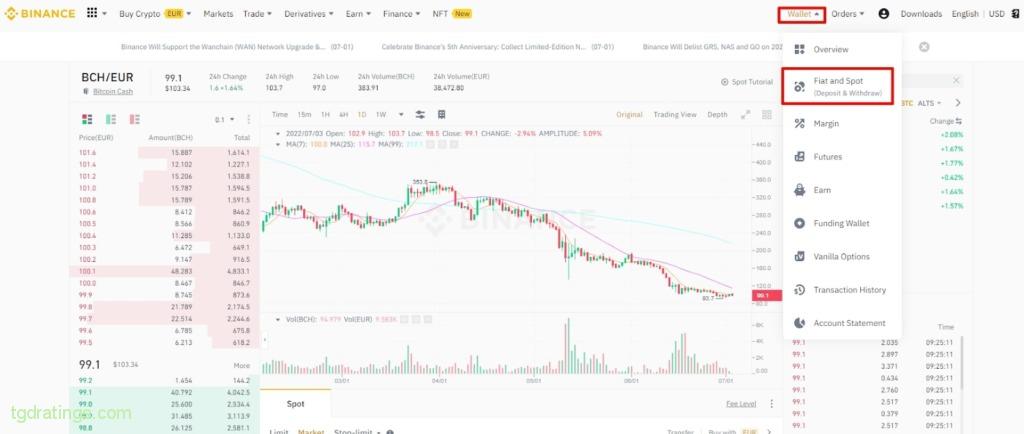 Retirar criptos de Binance