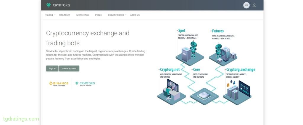 Página de inicio de Cryptorg