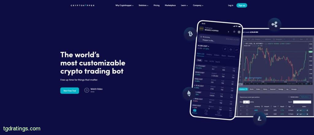 Página principal de Cryptohopper