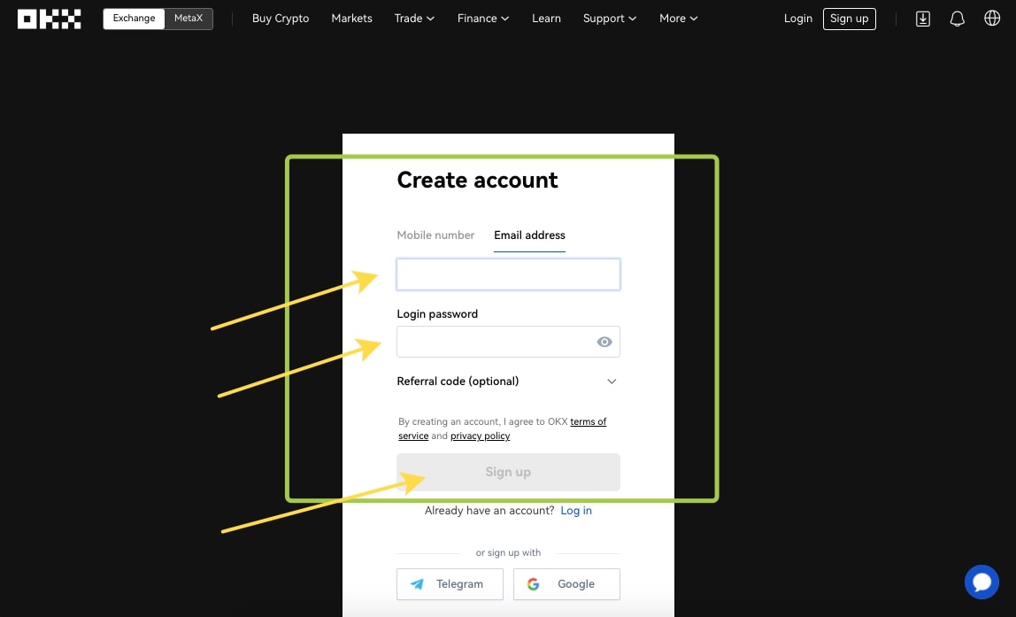 Rejestracja na podstawie adresu e-mail