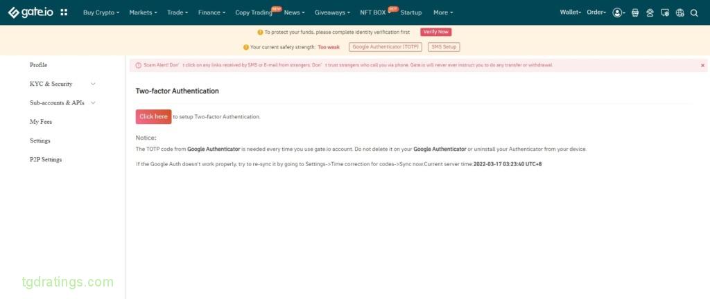 Okno konfiguracji Google Authenticator