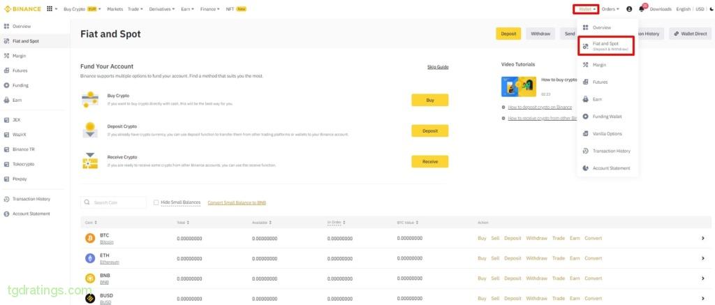 Start doładowania na Binance
