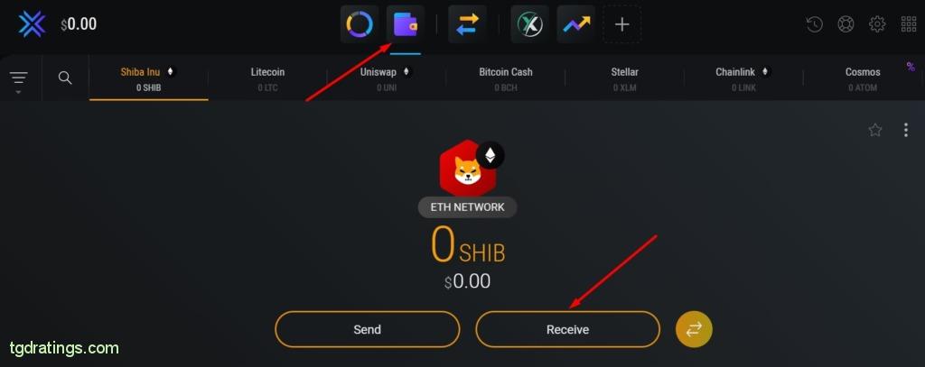 Начало вывода на кошелек Exodus