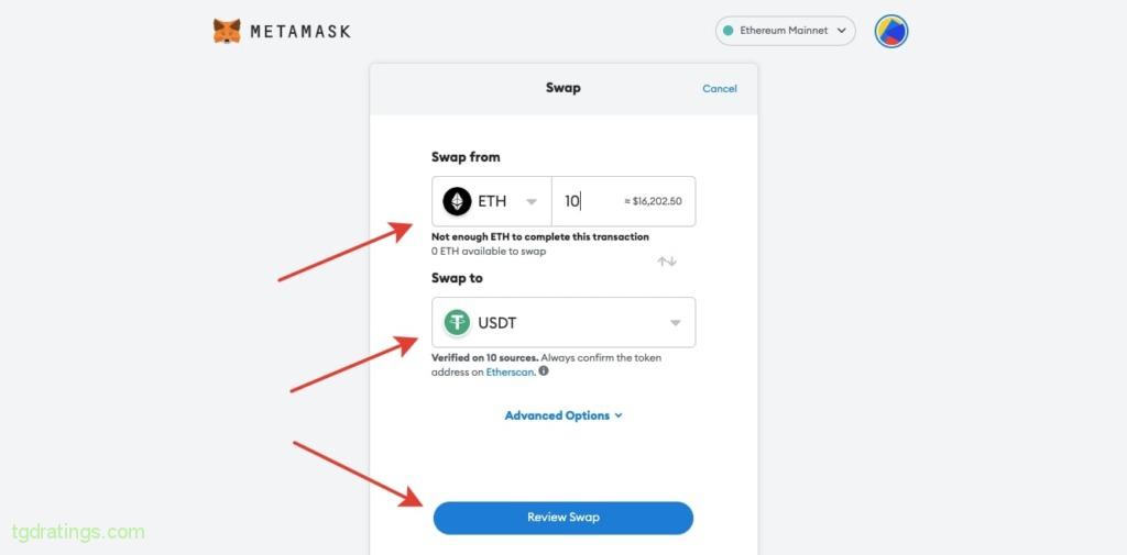 MetaMask Swaps