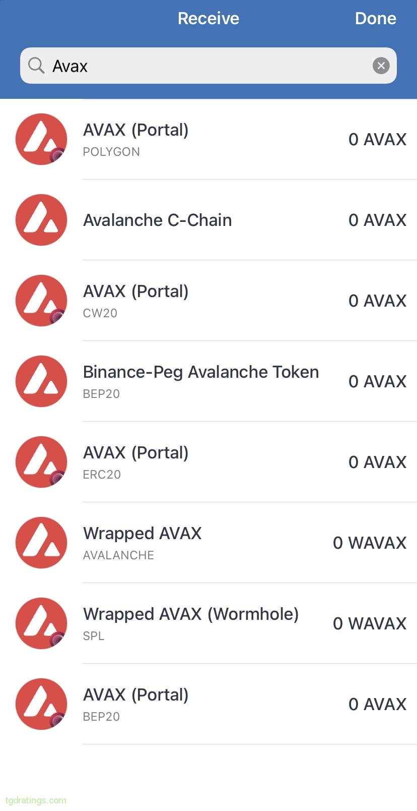 Как вывести AVAX на Trust Wallet: шаг 2