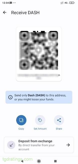Адрес DASH в Trust Wallet