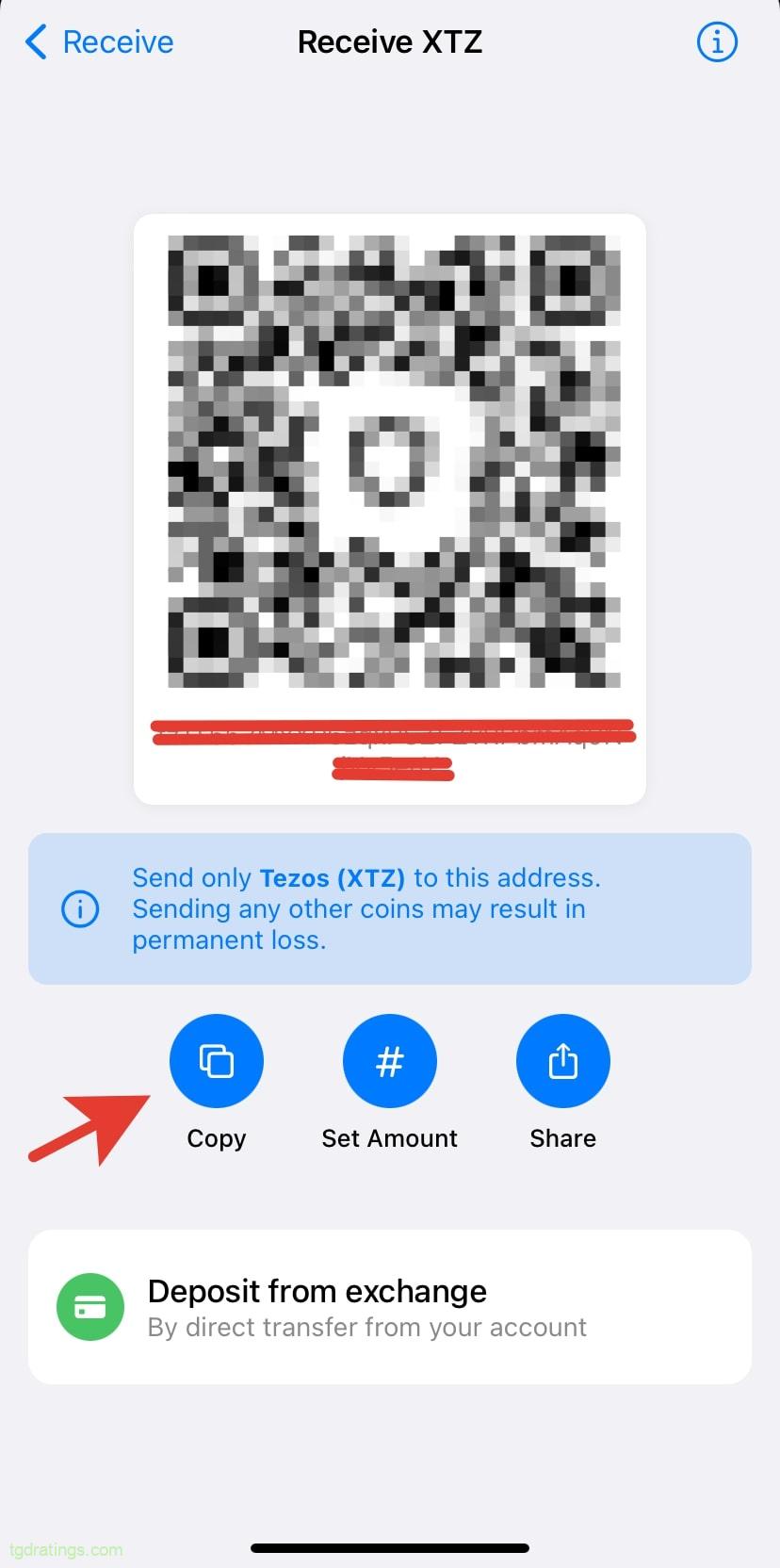 Адрес для перевода XTZ