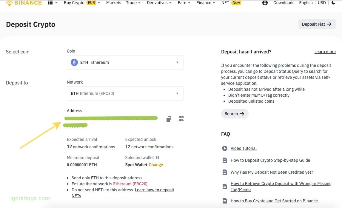 ETH deposit address