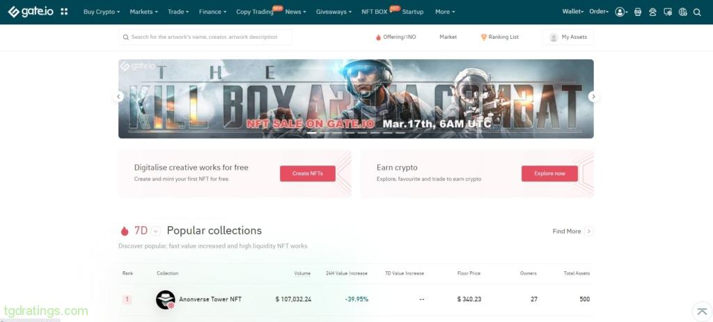 NFT BOX service page