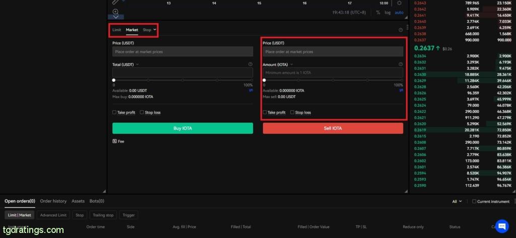 Filling a sales order