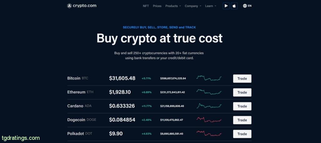 Crypto.com Home Page