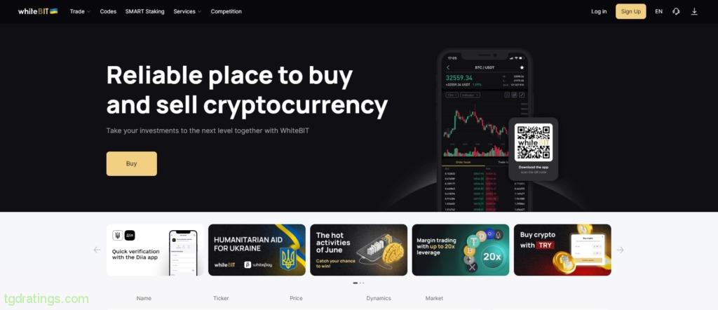 Whitebit Home Page