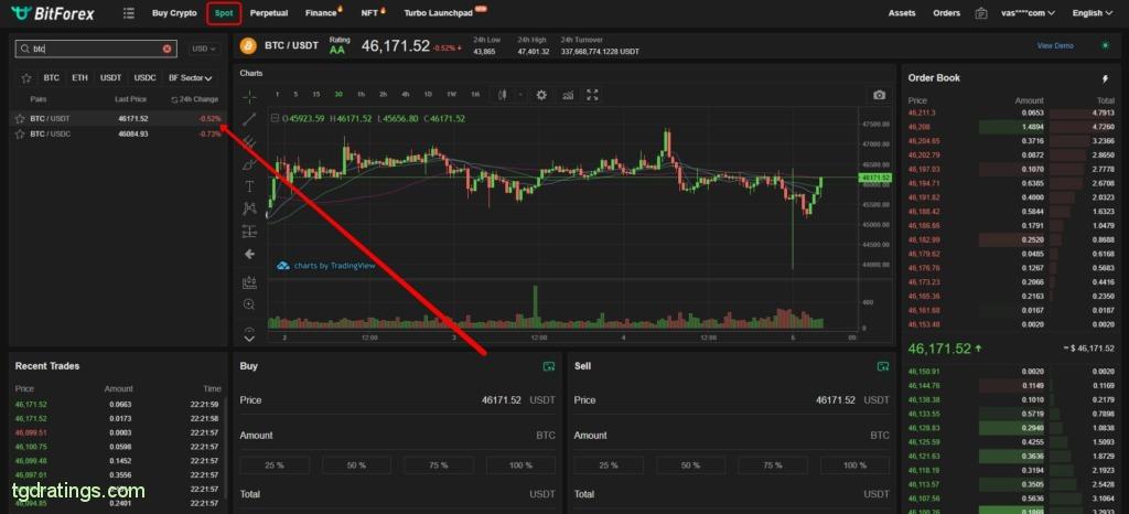 Buying Cryptocurrency on BitForex