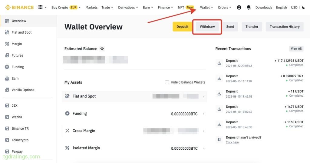 Wallet withdrawal 