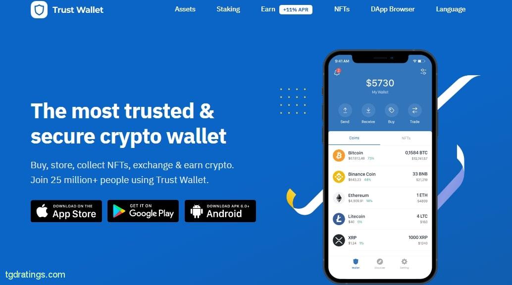Trust Wallet homepage