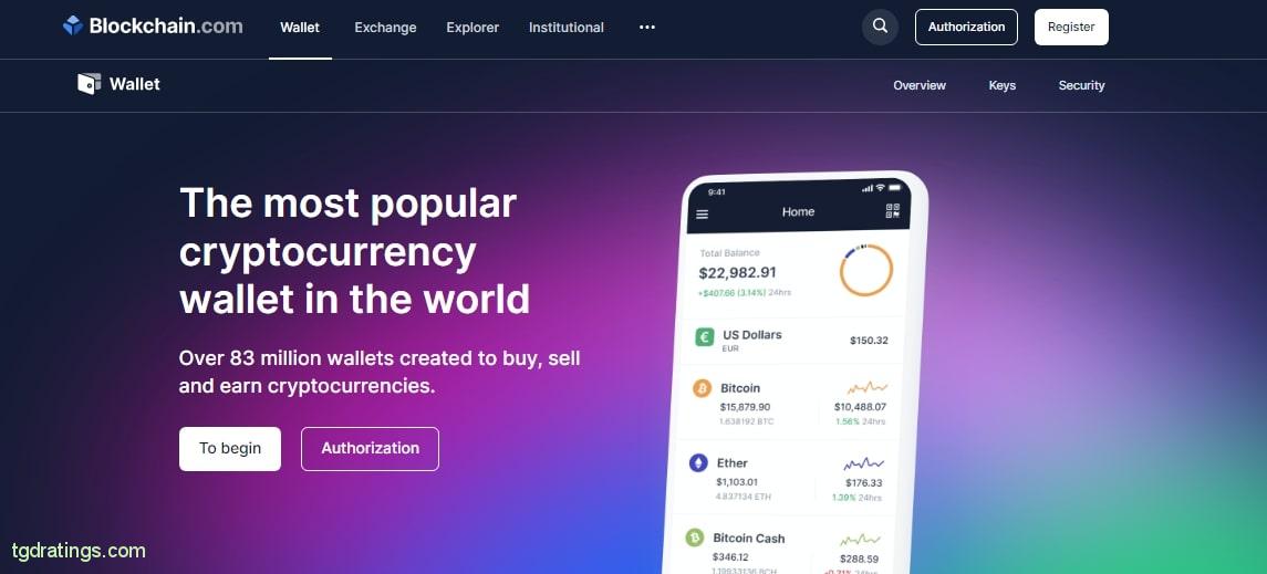 Blockchain.com homepage