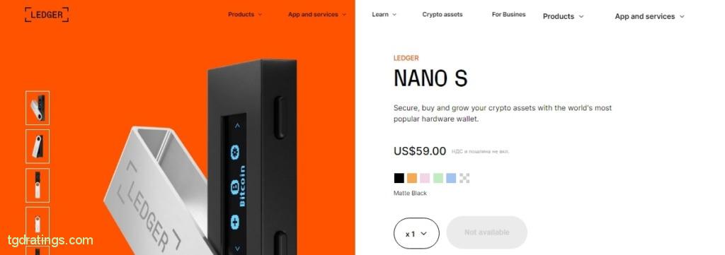 Ledger Nano S Page