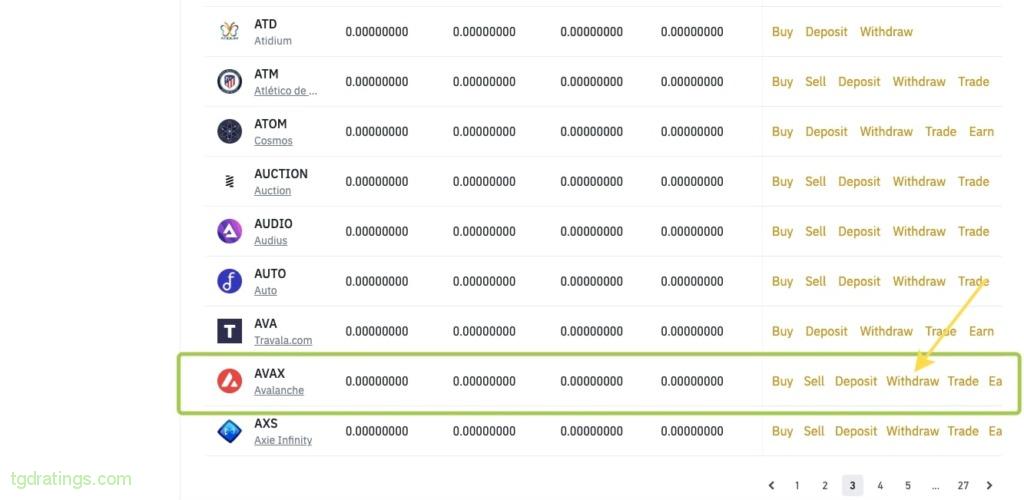 AVAX output