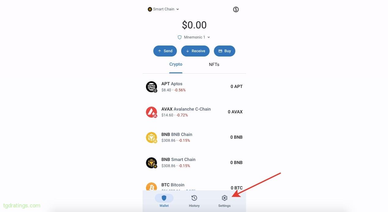 Trust Wallet Settings